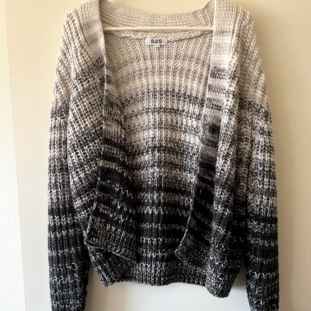 525 Knitted Cardigan Balloon Sleeves
